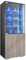 Vladon Vitrine Granada, Made in Germany, Vitrinenschrank mit Glastür und Glaseinsatz inkl. LED, Anthrazit matt/Eiche Nordic (50 x 122,5 x 34,5 cm)
