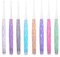 Knitiss Plastic Crochet Hooks Set, 8 Sizes Inline Crochet Hook with Long Shaft (2.5mm-6mm), Ergonomic Crochet Hooks with Case