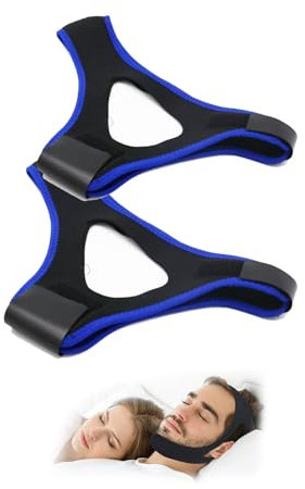 Veralabs Airflow Jaw Strap, Air Flow Jaw Strap, Anti Snoring Devices, Anti Snoring Chin Strap, Veralabs Chin Sleep Strap Sleep Mask, Unisex Jaw Support Facial-Regular+Breathable (Blue)
