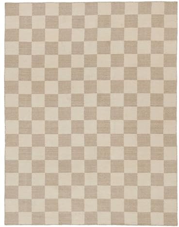 RugVista Checkie Teppich - Beige Teppich 170x230 Moderner Teppich