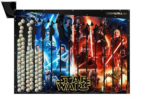 CashWall - Spardose für ganze Jahr - Geld Sparen Challenge | Spardose Nicht zum öffnen - Auszahlung bei vollständiger Füllung | Spardose für Erwachsene und Kinder wiederverwendbar