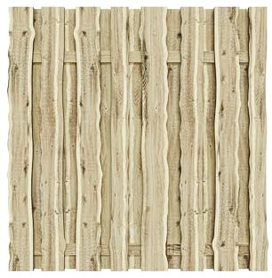 Woodtex │ Sichtschutzzaun │ Gartenzaun Bretterzaun Rustic Kiefer │ kesseldruckimprägniert grün │ 180x180x5,4cm │ wetterfest & rustikales Design │ Nadelholz Zaunelement für Garten & Terrasse