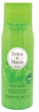 DOLCE & MANIA | Mela Verde Shower Gel Scrub, 300ml – Gel Doccia Esfoliante con Fragranza di Mela Verde, Idratante e Rimuove le Cellule Morte, Pelle Fresca e Profumata