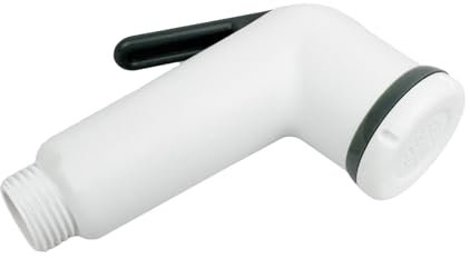 Gate14® Alcachofa de ducha para barco o caravana con alcachofa de ahorro hídrico (conector recto – blanco/gris)