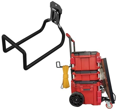 VIWOOP Extension Cord Holder Organizer Compatible with Milwaukee Packout Tool Box Suitable for Securing Various Large Tools, Made of Stainless Steel (Black 1 pcs)