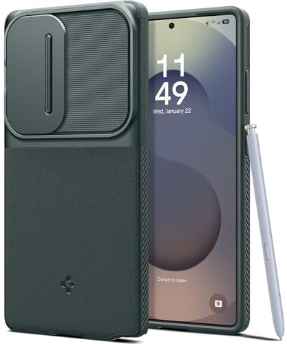 Spigen Cover Optik Armor Compatibile con Samsung Galaxy S25 Ultra - Abisso Verde