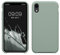 kwmobile Carcasa Compatible con Apple iPhone XR Funda - Case TPU y Silicona antigolpes - Apto Carga inalámbrica - Verde Ahumado