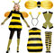 Forfamy Bee Costume Set for Adults Bee Costume for Women Halloween Cosplay (XL)