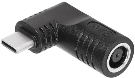 jiyaohui 65W PD DC Entrada a USB Tipo C Macho Adaptador de Carga para Teléfonos, Tablets, Ordenadores Portátiles (Negro 7406B)