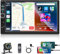 Motorsi 2 Din Autoradio Bluetooth con Carplay Android Auto, 7 Pollici Doppio Din Radio con Schermo, Stereo Auto Supporto MirrorLink/FM/USB/AUX/EQ/SWC/7 Colori Retroilluminazione+Telecomando