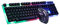 Gaming Keyboard And Mouse, Wired Gaming Keyboard & Mouse Set Usb Wired Gtx300 Combo - Led Backlit Mechanical For Pc/Laptop (Black)