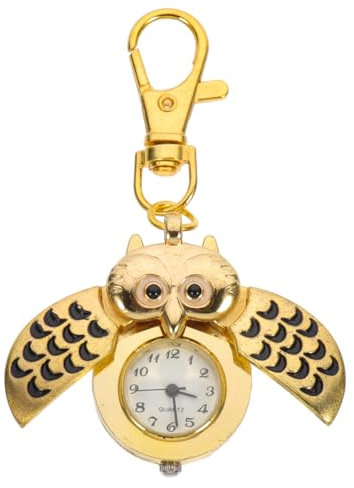 LIFKOME Eulen-taschenuhr Cartoon Taschenuhr Mit Eulenform Schlüsselanhänger Aus Hochwertigem Material Batteriebetrieben Für Täglichen Gebrauch