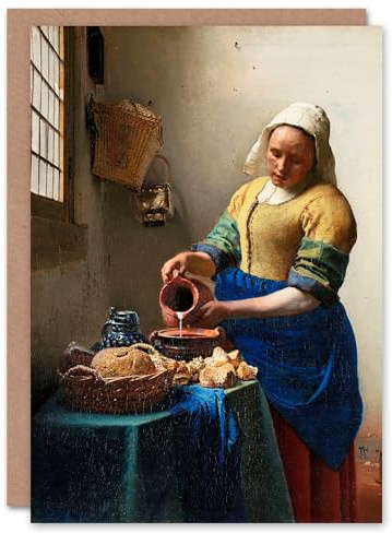 Artery8 Johannes Vermeer Art Card The Milkmaid Portrait