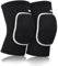 Viexpand 2 Pezzi Ginocchiere Sportive,Ginocchiere Elastiche Traspiranti,Protezione del Ginocchio Sport per Danza Pallavolo Basket Yoga, Ginocchio Per Uomini e Donne,Supporto Morbido,Nero,L