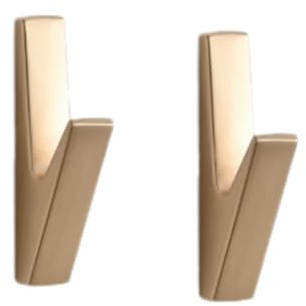 Aboiled Matte Wall Hooks Bathroom Accessories Coat Hooks Towel Hook for Key Hat Bag Home Decorative Hook Gold 2Piece