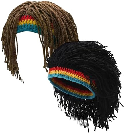 Opilroyn Schöne gestrickte Zopfmütze – Foto-Requisiten für Erwachsene und Kinder, Pullover mit weicher Wolle und niedlichem Design, lustige Cartoon-Kappen, Beanie-Mützen