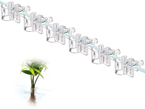MIPIACE 6 Piezas Soporte para Plantas de Acuario Reutilizable Trasparente Soporte Transparente para Plantas de Acuario Fácil Instalación Portavaso per Piante da Acquario Decorazione per Acquari