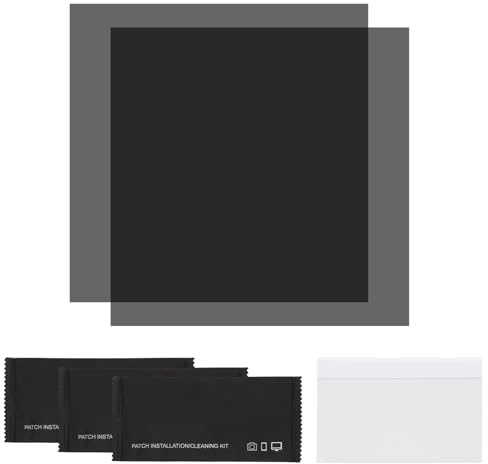QUARKZMAN 2 Set Film Polarise 6 x 6 inch Filtre Polarise Lineaire | Feuilles Polarisees Universelles Adhesives, Avec Kit De Nettoyage Grattoir Pour Reparation Ecran LCD Education Physique