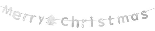 3 Merry Christmas Weihnachten Papier Banner Bunting Girlande Buchstaben Partygirlande für Weihnachtsbaumschmuck Christbaumschmuck Party Deko