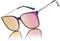 DUCO Vintage Round Polarized Retro Sunglasses for Women UV Protection W016 (Black Pink)