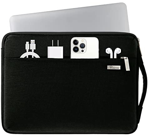 Voova Laptophülle 15 15.6 16 Zoll Laptoptasche, 360°Schutz Laptop Hülle 15,6 Laptop Sleeve Laptop Tasche Laptophüllen für MacBook Pro 16,Acer ConceptD 16 Inspiron, Ideapad 15.6, Schwarz