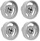 4x Dishwasher Lower Basket Wheels, Universal Bottom Basket Rollers & Axles Pin Replacement for Hotpoint Candy Ariston Creda Fisher & Paykel Smeg Kenwood Indesit Hoover C00094189 C00104638 C00056347