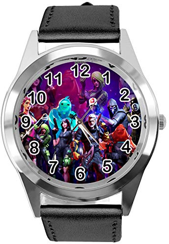 TAPORT Montre ronde en cuir noir FG1NT, Noir , Sangle