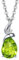 FANCIME Solide 14 Karat 585 Weiß Gold Tropfen Anhänger mit 925 Sterling Silber Kette Halskette mit Natürlich Peridot und echt Diamant Schmuck für Damen mit Geschenk Box - Kettenlänge: 40 + 5 cm