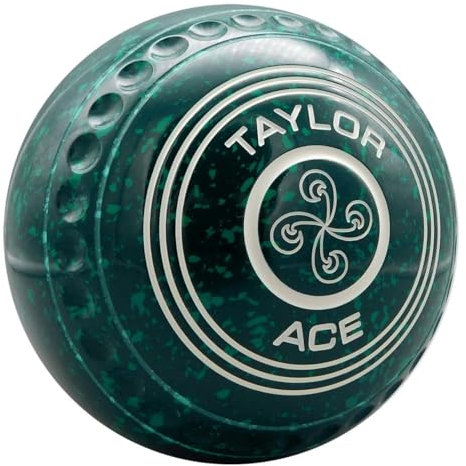 Taylor Bowls Ace Coloured Dark Green/Green Bowls - Set of 4, Heavy, Size 3, Progrip