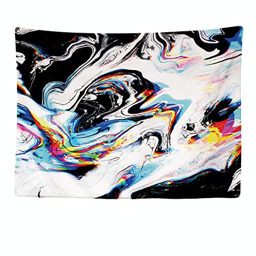 Ulticool Gouache Gemälde Bohemian Art Psychedelic – Wandteppich – 200 x 150 cm – großer Wandteppich – Poster – Zubehör für Wohnzimmer Schlafzimmer