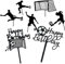 Lhdfyqt 7 Stück Acryl Geburtstag Tortenstecker, Geburtstag Tortenaufsatz Fußball, Fußball Geburtstagstorte Dekoration, Fußball Cake Toppers, für Sport-Themen-Geburtstagsfeier-Dekorationszubehör