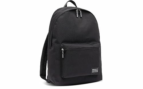 Replay Herren Rucksack Schule, Total Black 998 (Schwarz), Onesize