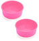DHSWNNG Silikon Backformen, 20cm Rund Antihaft Kuchenform Silikon Tortenform Pink Backform Silikonform Backen für Schichtkuchen Käsekuchen Chiffonkuchen
