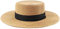 Zylioo Small Straw Boater Hats, Petite UPF50+ Wide Brim UV Sun Hat,Little Summer Panama Hat for Beach Holiday Vacation