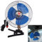 12V Clip-on Car Fan 8 inch Portable Vehicle Fan Cooling Dasard Fan Auto Oscillating Fan