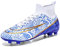 Sudorun Scarpe da Calcio Bambino Turf Indoor Ragazzino AG FG TF Calzature Allenamento Outdoor (1101 FG Bai 33)