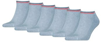 Tommy Hilfiger Sneaker Socken Herren & Damen Füsslinge 6-er Pack, Farbe:Light Blue Melange, Socken & Strümpfe:39-42
