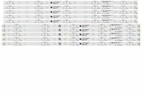 CHEWYZ Bande de rétroéclairage LED 10 Lampes compatibles for Philips 55 TV 55pus7304 55pus6704 55PUS7394 55PUS7504 LB-GM3030-GJ0D22555X10AN22-R-1-HLT