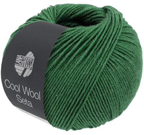 LANA GROSSA Cool Wool Seta | Cool Wool Klassiker mit Seidenanteil | Handstrickgarn aus 80% Schurwolle (Merino extrafein) & 20% Seide | 50g Wolle zum Stricken & Häkeln | 160m Garn FB 23