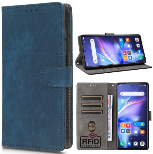 RFID Blocking Coque avec TCL 505/T509K/T5094, Titulaire de la Carte, Béquille, Étui pour TCL 505/T509K/T5094-005