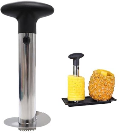 LAWALEISHE Pineapple Slicer Corer,Premium Stainless Steel Pineapple Corer Remover,Heavy Pineapple Cutter Peeler Corer Rings Cutter Fruit Carving Tools Kitchen Acessories for Summer