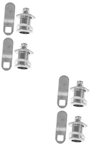 POPETPOP 4 Sets Replacement Lock for Outdoor Garbage Cans Lock Set for Trash Can Bin Secure Locking System Triangle Slot