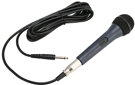 Denash Micro karaoké Filaire, Microphone Portable Filaire en Métal Dynamique pour Scène pour Haut-Parleur