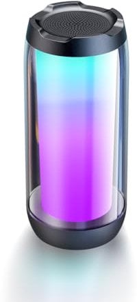 BONBELONG Portable Bluetooth Speaker, with LED Lights, Enhanced Bass, TF Card Supported Outdoor Speaker, True Wireless Stereo Sound for Party, Shower and Bike Riding