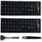 2 Italienische Tastaturaufkleber Tastatur-Aufkleber,universelle Tastatur-Buchstaben-Ersatzaufkleber,weiße Schrift auf schwarzem Hintergrund,für Computer,Laptop,Notebook,Tastatur-Alphabet-Aufkleber