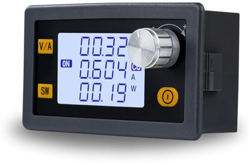 DEWIN DC Buck Boost Spannungswandler, DC-DC Wandler DC 5V-30V auf DC 0,6V-30V 35W 4A Aufwärtswandler mit LCD-Anzeige