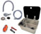 kit fregadero camper 12v 36x27x15 ideal para tu caravana o camper, incluye grifo comet london agua fria, desague 90 grados, bomba sumergible 10L 12v, conducto agua limpia (1M) y conducto agua sucia