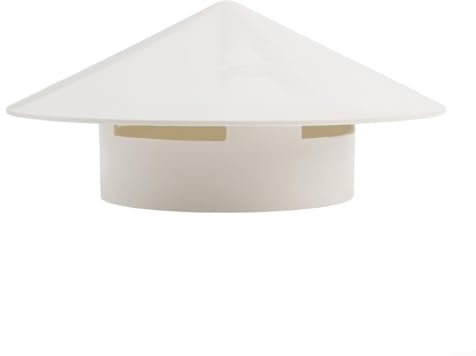 EXTRWORY PVC Roof Ventilation Grille Rain Cap Round Hood 75-160mm Pipe Vent Cap Rain Cover Roof Rain Cover Pipe Ventilation (110mm)