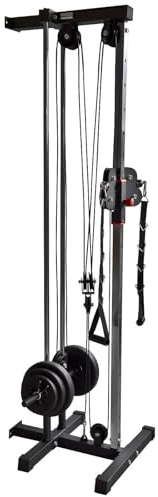 Hansson Sports® Kraftstation mit Latzug Kabelzug Seilzug zur Wandbefestigung Latzugmaschine Latzugturm Kabelzugturm (B:Mit 47.5KG)