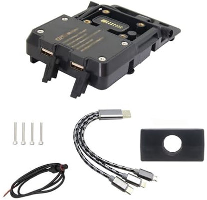 Generisch Motorrad-Telefonhalterung Motorrad Für USB Für Ladegerät Handy Drahtlose Lade Halter Stehen Für BMW R1200GS ADV F700GS F800GS(USB 16mm Bracket)